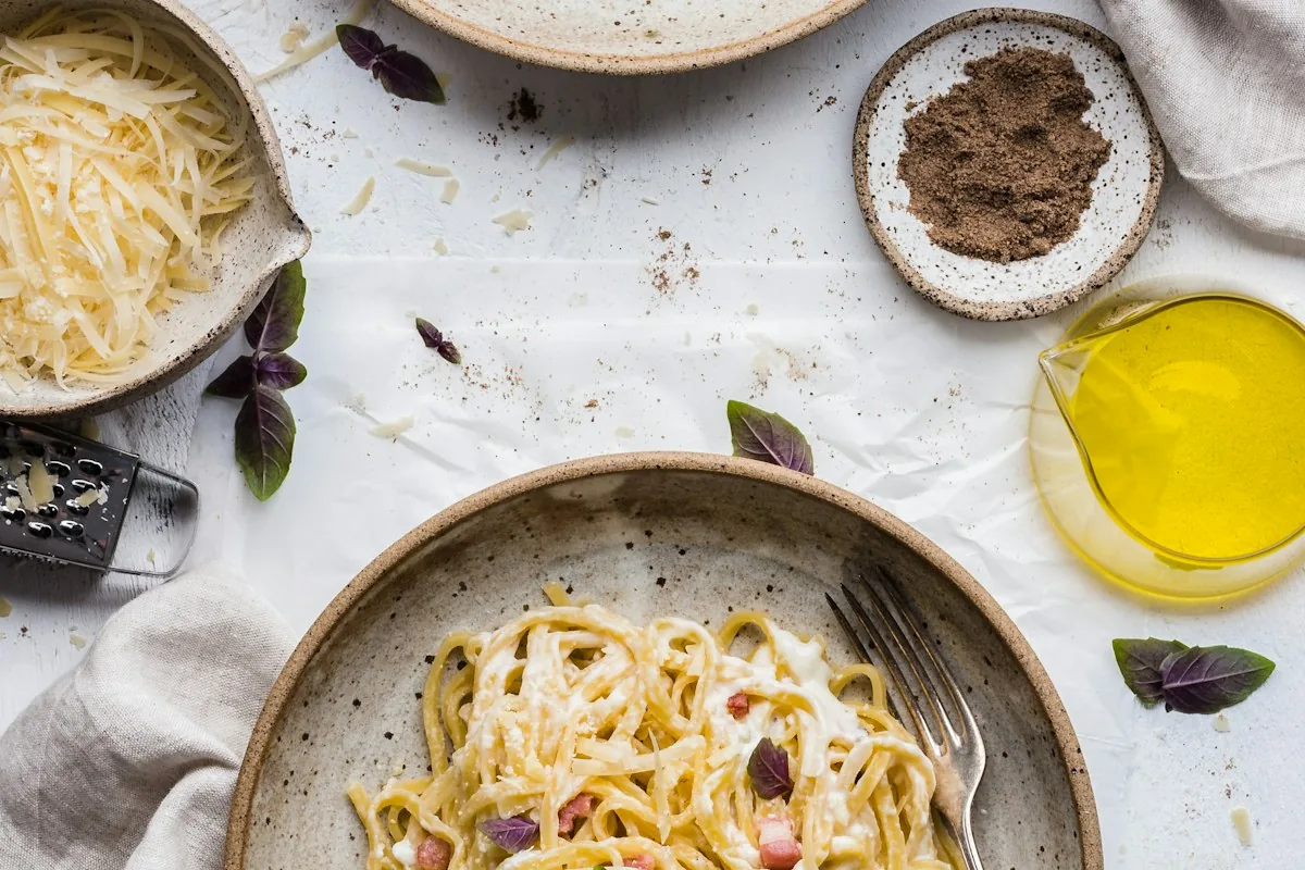 Spaghetti carbonara authentiques